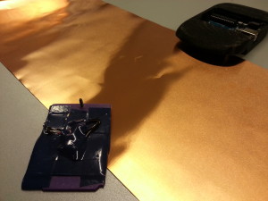 Made a sensor using copper foil